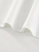 Baskılı Oversize Bisiklet Yaka T-shirt - Beyaz resmi